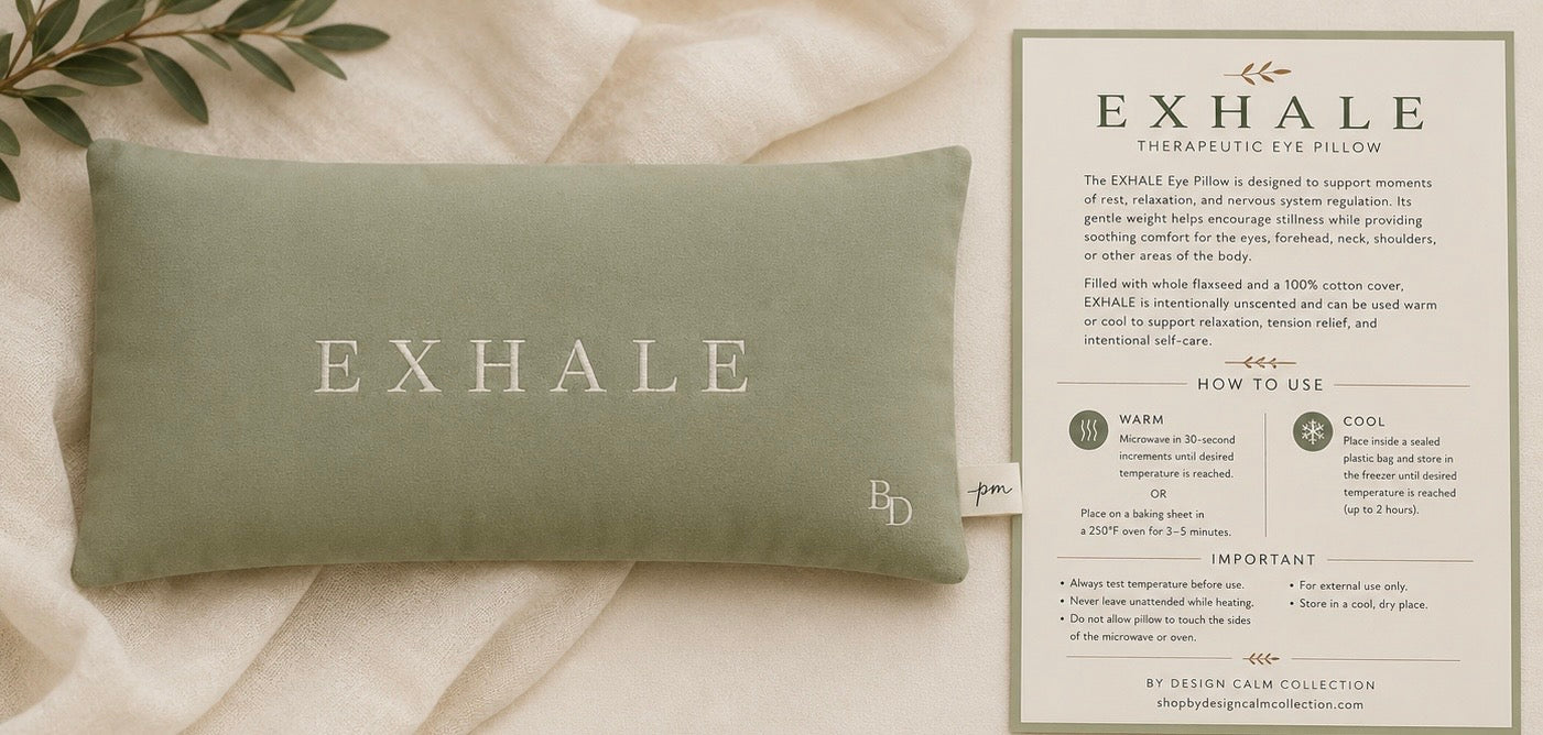 EXHALE™ Weighted Eye Pillow | Warm & Cool Flaxseed Eye Pillow