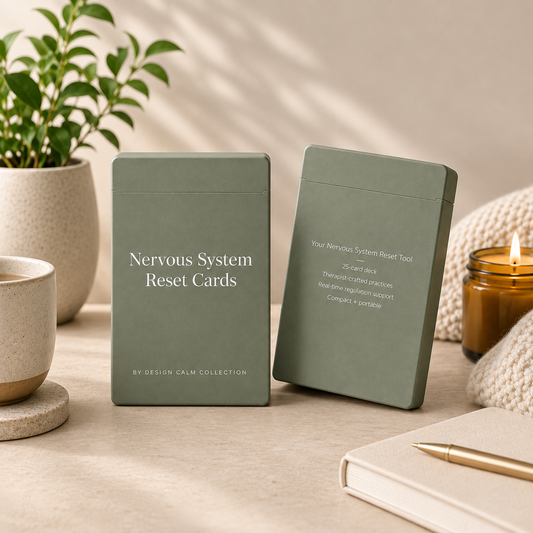 Reset Cards therapist-created nervous system regulation card deck by By Design Calm Collection