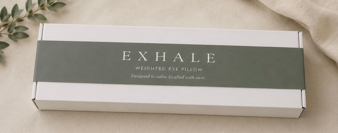 EXHALE™ Weighted Eye Pillow | Warm & Cool Flaxseed Eye Pillow