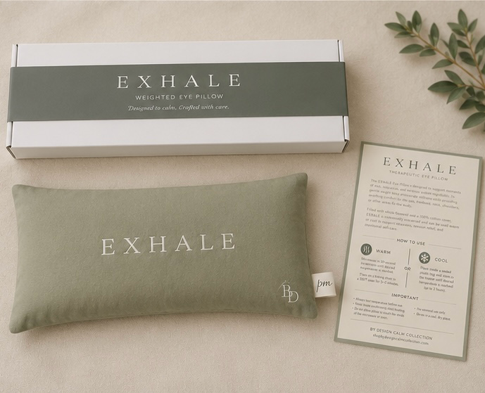 EXHALE™ Weighted Eye Pillow | Warm & Cool Flaxseed Eye Pillow