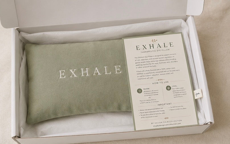 EXHALE™ Weighted Eye Pillow | Warm & Cool Flaxseed Eye Pillow