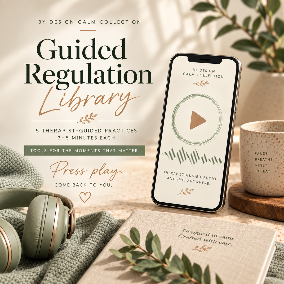 By Design Calm Collection Digital Regulation Library with guided regulation audio practices