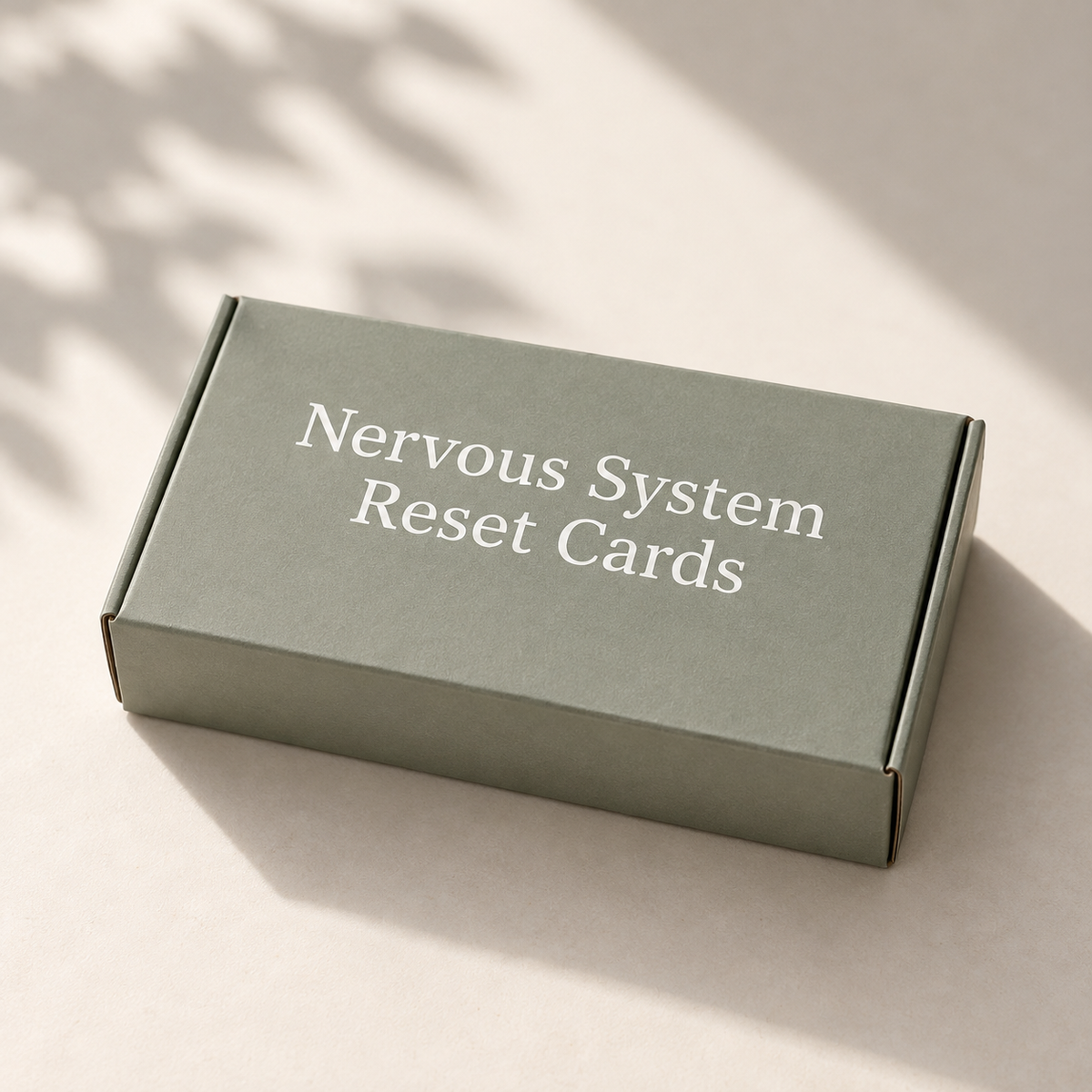 Nervous System Reset Cards deck included in the By Design Calm Collection Reset Bundle