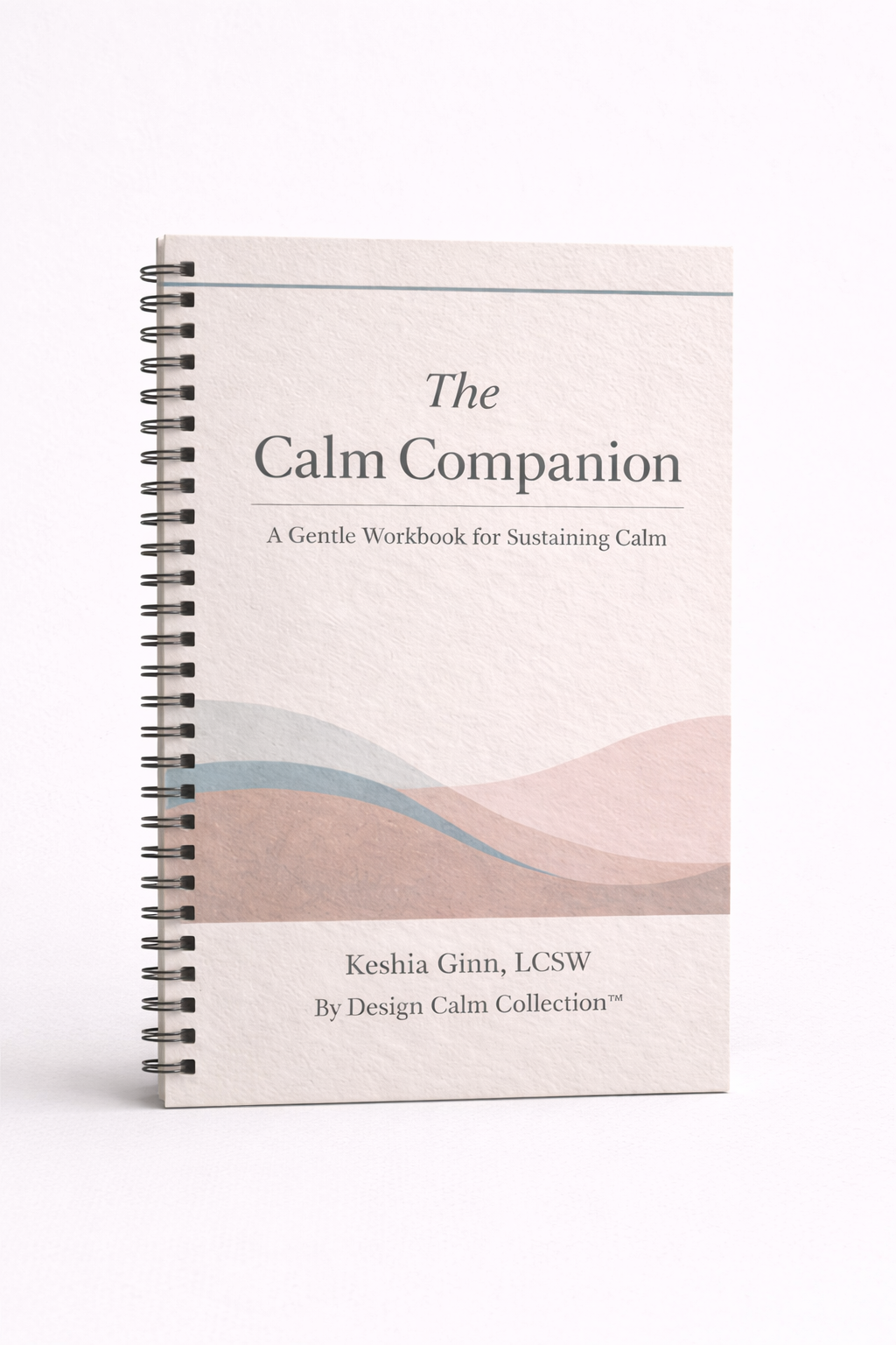 Book titled 'The Calm Companion' on a white background